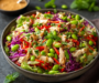 Quick Edamame and Chicken Toss With a Peanut Sauce for a Fast 30g Protein Lunch
