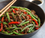 Quick Lean Ground Beef and Green Bean Stir-Fry