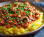 Savoring Spaghetti Squash with Meat Sauce Today